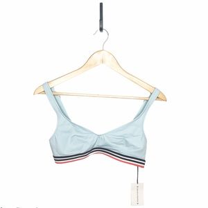 Solid & Striped Katie Bikini Top Sky Blue Stripe